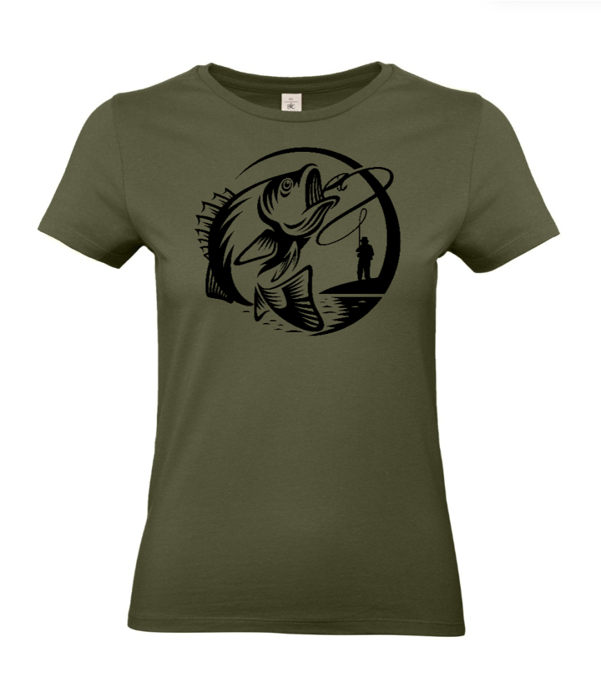 Damen T-Shirt Fishing